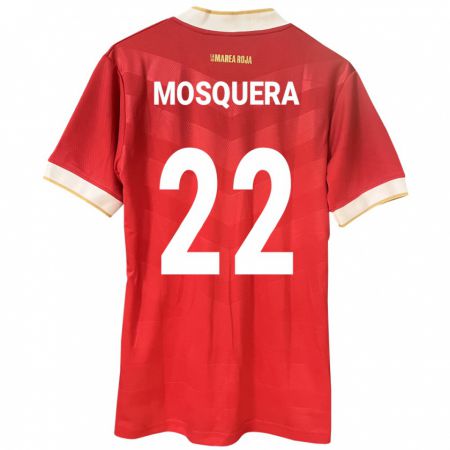 Kandiny Enfant Maillot Panama Orlando Mosquera #22 Rouge Tenues Domicile 24-26 T-Shirt