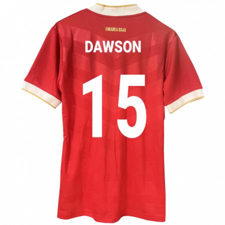 Kandiny Enfant Maillot Panama Didier Dawson #15 Rouge Tenues Domicile 24-26 T-Shirt