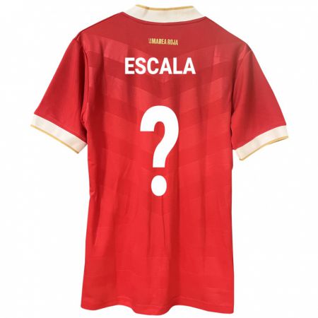 Kandiny Enfant Maillot Panama Virgilio Escala #0 Rouge Tenues Domicile 24-26 T-Shirt