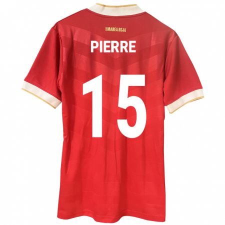 Kandiny Enfant Maillot Panama Joshua Pierre #15 Rouge Tenues Domicile 24-26 T-Shirt