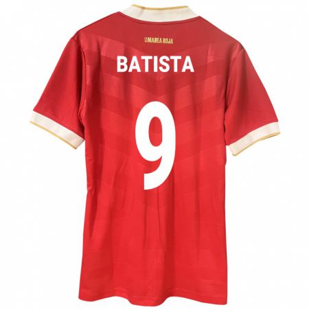 Kandiny Enfant Maillot Panama Yanixa Batista #9 Rouge Tenues Domicile 24-26 T-Shirt