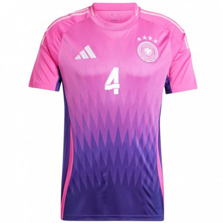 Kandiny Enfant Maillot Allemagne Matthias Ginter #4 Rose-Mauve Tenues Extérieur 24-26 T-Shirt