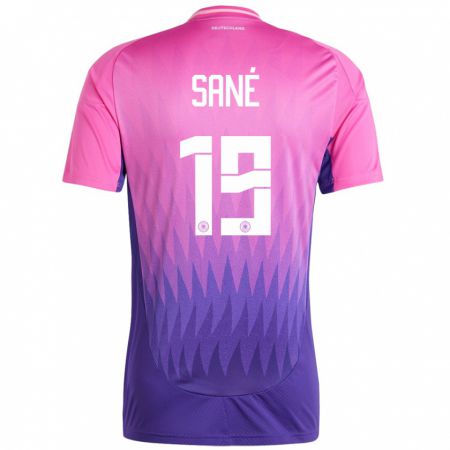 Kandiny Enfant Maillot Allemagne Leroy Sane #19 Rose-Mauve Tenues Extérieur 24-26 T-Shirt