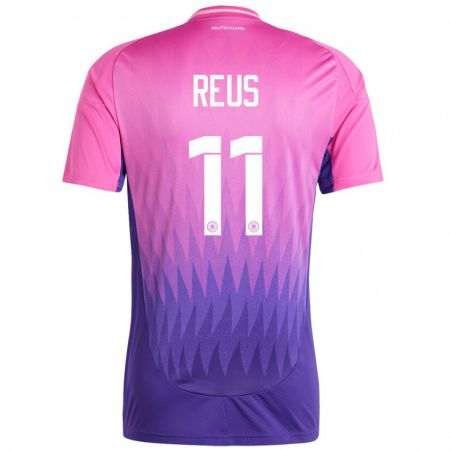 Kandiny Enfant Maillot Allemagne Marco Reus #11 Rose-Mauve Tenues Extérieur 24-26 T-Shirt