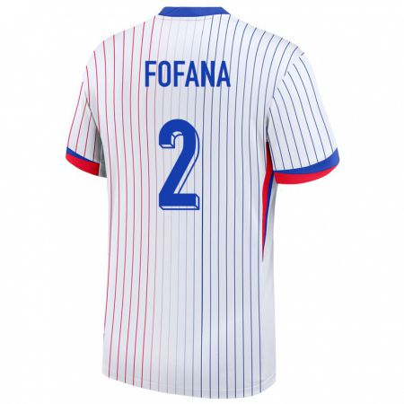 Kandiny Enfant Maillot France Wesley Fofana #2 Blanc Tenues Extérieur 24-26 T-Shirt