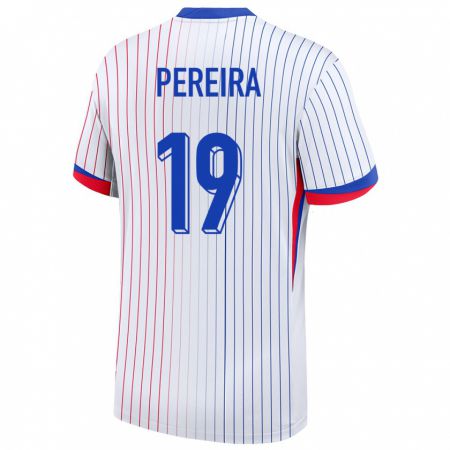 Kandiny Enfant Maillot France Brayann Pereira #19 Blanc Tenues Extérieur 24-26 T-Shirt