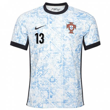 Kandiny Enfant Maillot Portugal Danilo Pereira #13 Bleu Crème Tenues Extérieur 24-26 T-Shirt