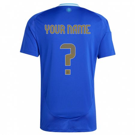 Kandiny Enfant Maillot Argentine Votre Nom #0 Bleu Tenues Extérieur 24-26 T-Shirt