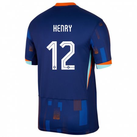 Kandiny Enfant Maillot Pays-Bas Alvaro Henry #12 Bleu Tenues Extérieur 24-26 T-Shirt