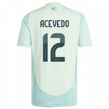 Kandiny Enfant Maillot Mexique Carlos Acevedo #12 Lin Vert Tenues Extérieur 24-26 T-Shirt