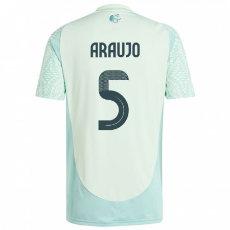 Kandiny Enfant Maillot Mexique Julian Araujo #5 Lin Vert Tenues Extérieur 24-26 T-Shirt