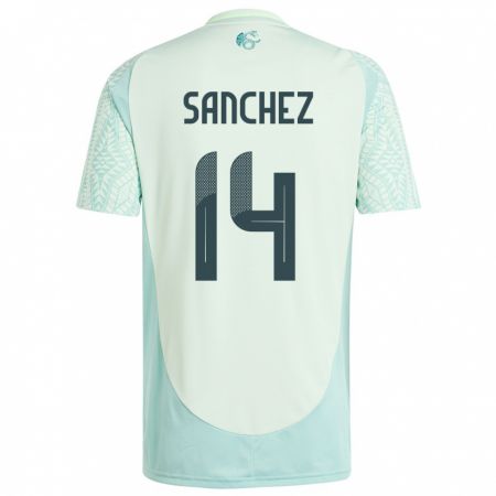 Kandiny Enfant Maillot Mexique Erick Sanchez #14 Lin Vert Tenues Extérieur 24-26 T-Shirt