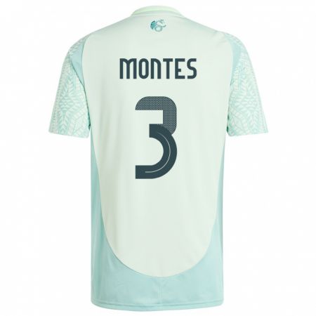 Kandiny Enfant Maillot Mexique Cesar Montes #3 Lin Vert Tenues Extérieur 24-26 T-Shirt