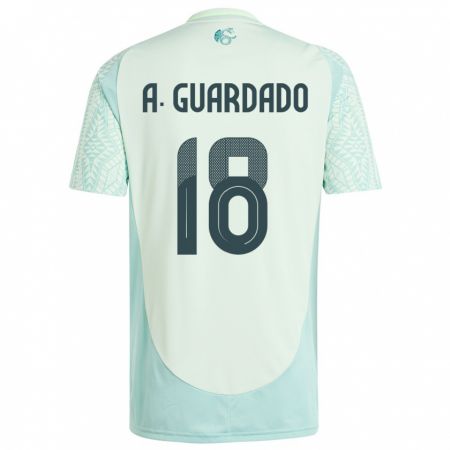 Kandiny Enfant Maillot Mexique Andres Guardado #18 Lin Vert Tenues Extérieur 24-26 T-Shirt