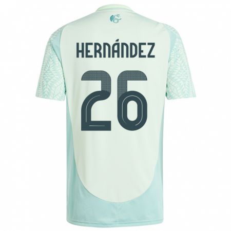 Kandiny Enfant Maillot Mexique Nicolette Hernandez #26 Lin Vert Tenues Extérieur 24-26 T-Shirt