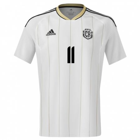 Kandiny Enfant Maillot Costa Rica Johan Venegas #11 Blanc Tenues Extérieur 24-26 T-Shirt