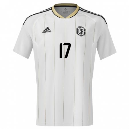 Kandiny Enfant Maillot Costa Rica Jewison Bennette #17 Blanc Tenues Extérieur 24-26 T-Shirt