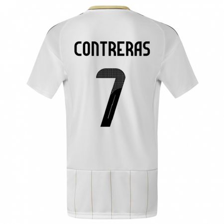 Kandiny Enfant Maillot Costa Rica Anthony Contreras #7 Blanc Tenues Extérieur 24-26 T-Shirt