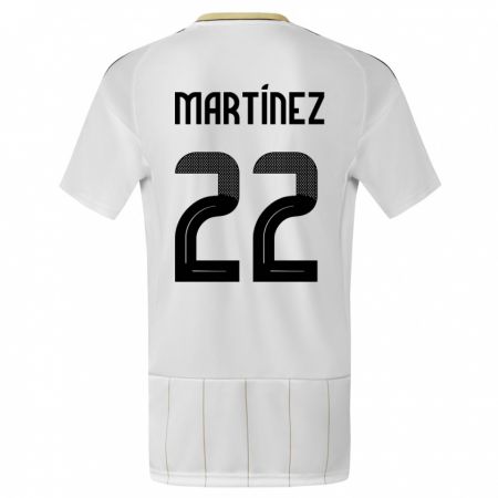 Kandiny Enfant Maillot Costa Rica Carlos Martinez #22 Blanc Tenues Extérieur 24-26 T-Shirt