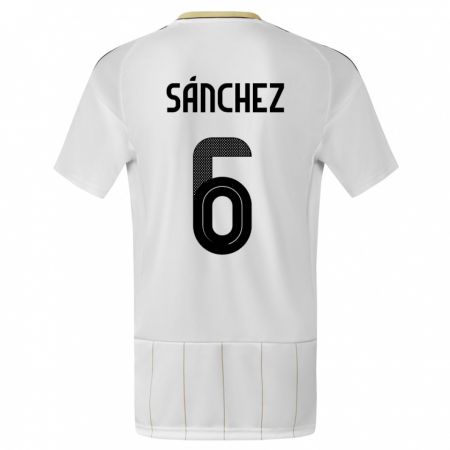 Kandiny Enfant Maillot Costa Rica Carol Sanchez #6 Blanc Tenues Extérieur 24-26 T-Shirt