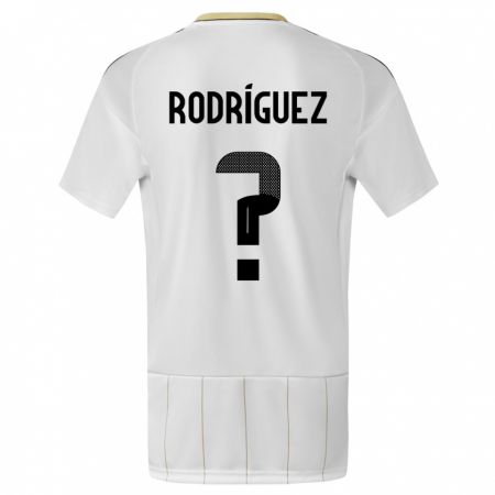 Kandiny Enfant Maillot Costa Rica Bradley Rodriguez #0 Blanc Tenues Extérieur 24-26 T-Shirt