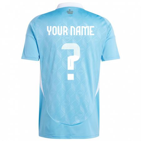 Kandiny Enfant Maillot Belgique Votre Nom #0 Bleu Tenues Extérieur 24-26 T-Shirt