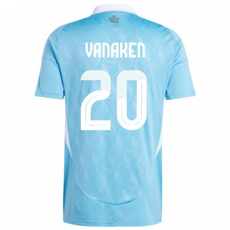 Kandiny Enfant Maillot Belgique Hans Vanaken #20 Bleu Tenues Extérieur 24-26 T-Shirt