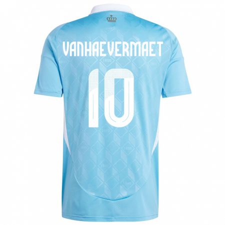 Kandiny Enfant Maillot Belgique Justine Vanhaevermaet #10 Bleu Tenues Extérieur 24-26 T-Shirt