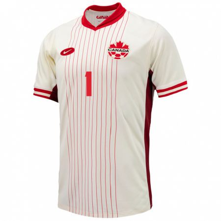 Kandiny Enfant Maillot Canada Dayne St. Clair #1 Blanc Tenues Extérieur 24-26 T-Shirt