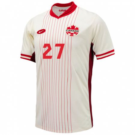 Kandiny Enfant Maillot Canada Sura Yekka #27 Blanc Tenues Extérieur 24-26 T-Shirt