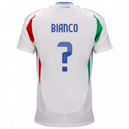 Kandiny Enfant Maillot Italie Alessandro Bianco #0 Blanc Tenues Extérieur 24-26 T-Shirt