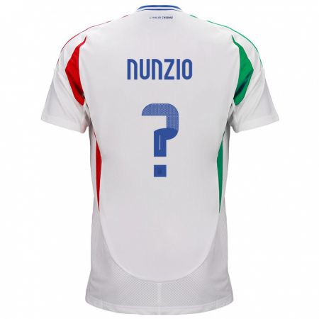 Kandiny Enfant Maillot Italie Alessandro Di Nunzio #0 Blanc Tenues Extérieur 24-26 T-Shirt
