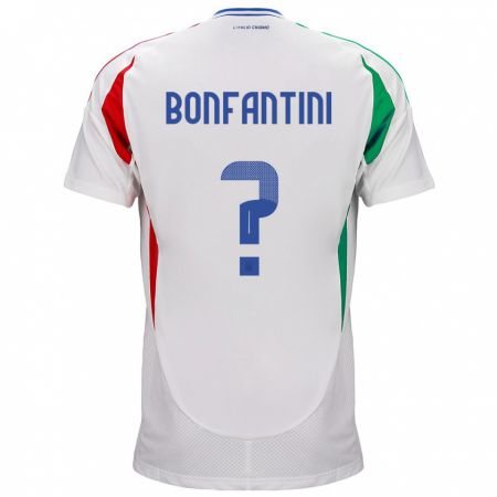 Kandiny Enfant Maillot Italie Agnese Bonfantini #0 Blanc Tenues Extérieur 24-26 T-Shirt