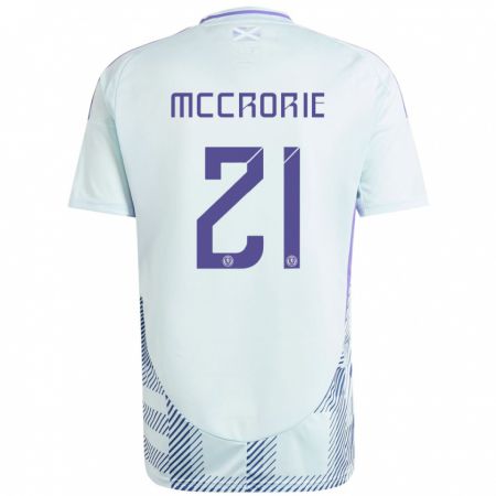 Kandiny Enfant Maillot Écosse Robby Mccrorie #21 Bleu Menthe Clair Tenues Extérieur 24-26 T-Shirt