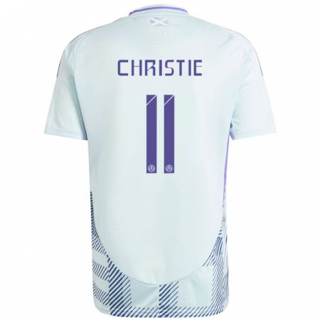 Kandiny Enfant Maillot Écosse Ryan Christie #11 Bleu Menthe Clair Tenues Extérieur 24-26 T-Shirt