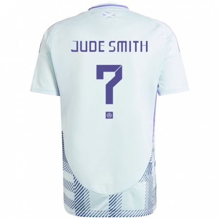 Kandiny Enfant Maillot Écosse Jude Smith #0 Bleu Menthe Clair Tenues Extérieur 24-26 T-Shirt