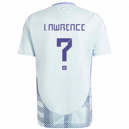 Kandiny Enfant Maillot Écosse Emilio Lawrence #0 Bleu Menthe Clair Tenues Extérieur 24-26 T-Shirt