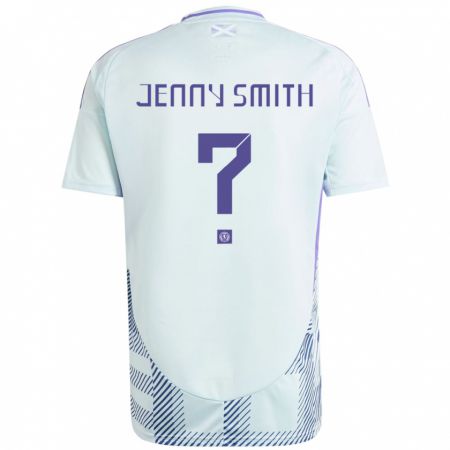 Kandiny Enfant Maillot Écosse Jenny Smith #0 Bleu Menthe Clair Tenues Extérieur 24-26 T-Shirt