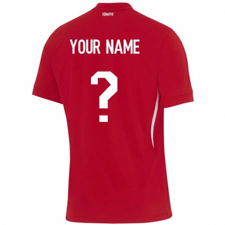 Kandiny Enfant Maillot Turquie Votre Nom #0 Rouge Tenues Extérieur 24-26 T-Shirt