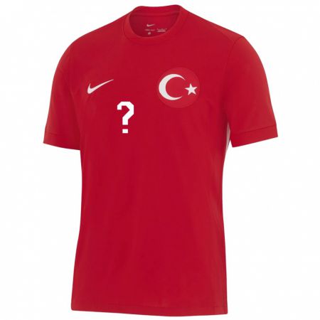 Kandiny Enfant Maillot Turquie Hasan Yakub İlçin #0 Rouge Tenues Extérieur 24-26 T-Shirt