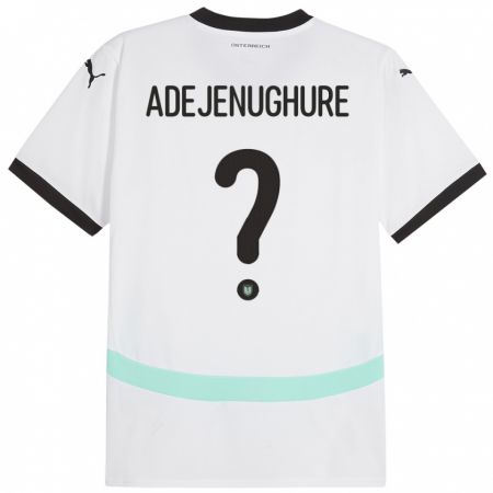 Kandiny Enfant Maillot Autriche Oghenetejiri Adejenughure #0 Blanc Tenues Extérieur 24-26 T-Shirt