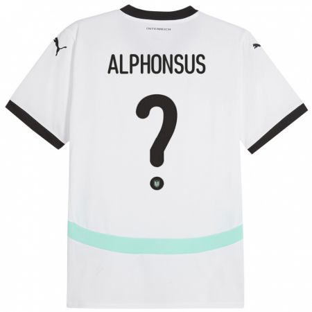 Kandiny Enfant Maillot Autriche Marcel Alphonsus #0 Blanc Tenues Extérieur 24-26 T-Shirt