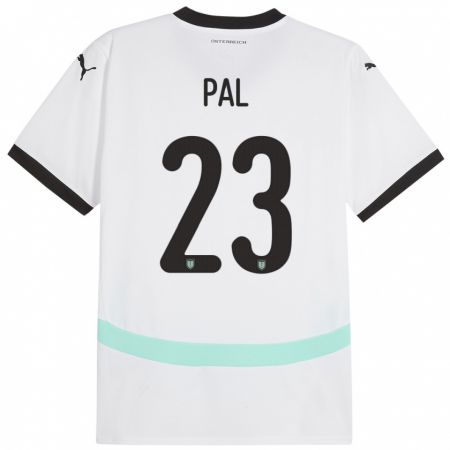 Kandiny Enfant Maillot Autriche Jasmin Pal #23 Blanc Tenues Extérieur 24-26 T-Shirt