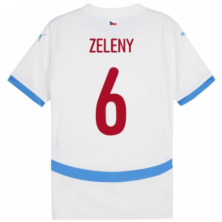 Kandiny Enfant Maillot Tchéquie Jaroslav Zelený #6 Blanc Tenues Extérieur 24-26 T-Shirt