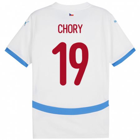 Kandiny Enfant Maillot Tchéquie Tomas Chory #19 Blanc Tenues Extérieur 24-26 T-Shirt