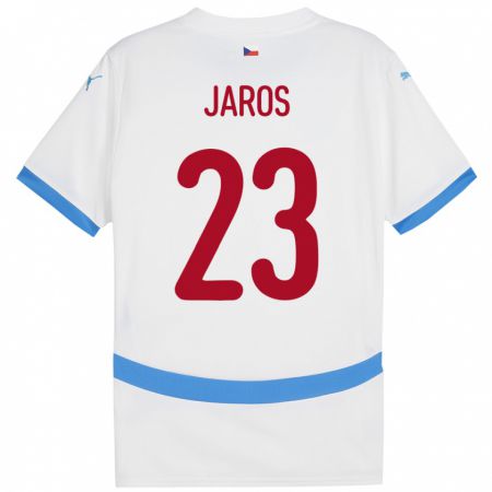 Kandiny Enfant Maillot Tchéquie Vitezslav Jaros #23 Blanc Tenues Extérieur 24-26 T-Shirt