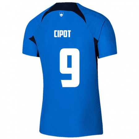 Kandiny Enfant Maillot Slovénie Tio Cipot #9 Bleu Tenues Extérieur 24-26 T-Shirt