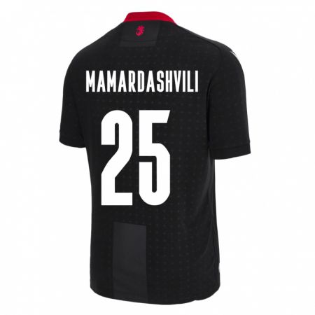 Kandiny Enfant Maillot Géorgie Giorgi Mamardashvili #25 Noir Tenues Extérieur 24-26 T-Shirt