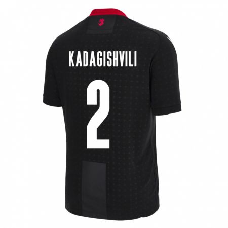 Kandiny Enfant Maillot Géorgie Gvantsa Kadagishvili #2 Noir Tenues Extérieur 24-26 T-Shirt