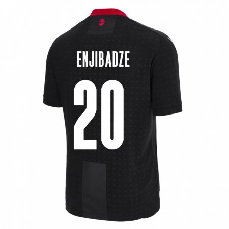 Kandiny Enfant Maillot Géorgie Elene Enjibadze #20 Noir Tenues Extérieur 24-26 T-Shirt